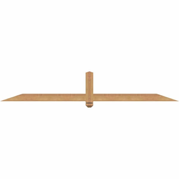 Ekena Millwork Eugene Smooth Timber Gable Bracket, Western Red Cedar, 84"W x 14"H x 3 1/2"D x 3 1/2"F, 4/12 Pitch GBW084X14X0404EUG00SWR - main
